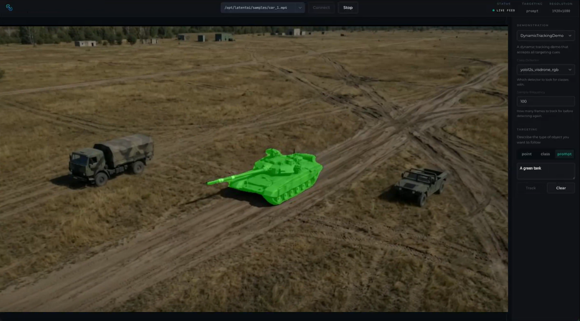 onboard ATR tracking military vehicles in convoy